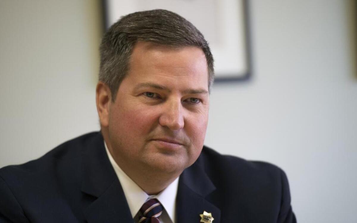 Sheriff Scott Jones, who is running for U.S. Congress in California's 7th District, talks to the Sacramento Bee's editorial board on Monday, October 10, 2016.