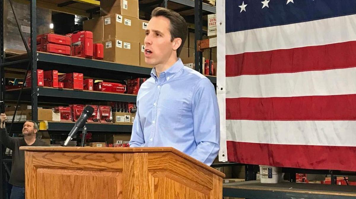 Missouri Attorney General Josh Hawley kicks off his campaign to win the GOP nomination for U.S. Senate Tuesday.