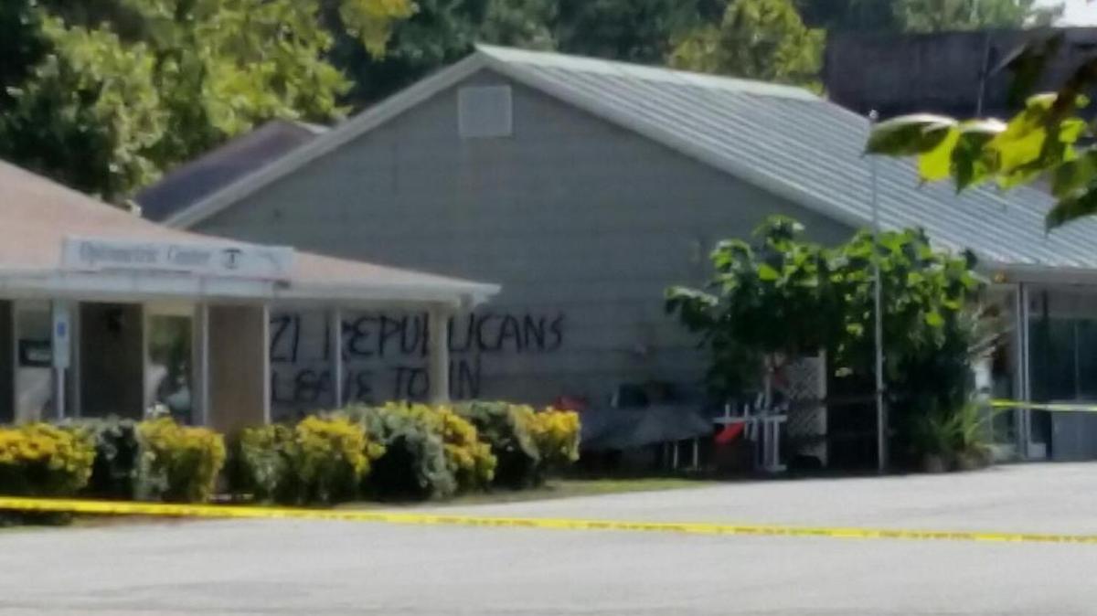 Hillsborough police are investigating an apparent firebombing of the Orange County Republican headquarters.