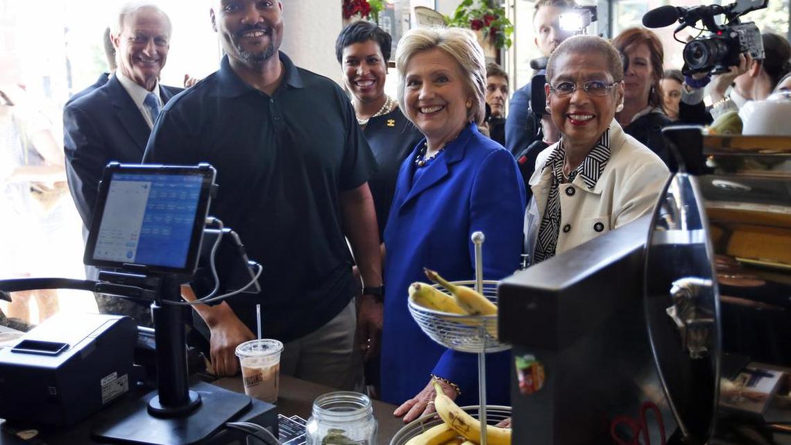 On June 10, Democratic presidential candidate Hillary Clinton made a stop at the Uprising Muffin Co. store in Washington. When Clinton made an exaggerated motion with her head, speculation erupted – fueled by Donald Trump supporters – over her health.