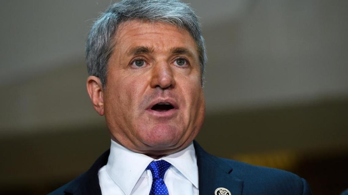 House Homeland Security Committee Chairman Rep. Michael McCaul, R-Texas speaks to reporters on Capitol Hill. McCaul is under consideration to become Secretary of Homeland Security under President-elect Donald Trump.