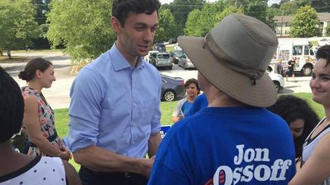 Jon Ossoff campaigns in Georgia.