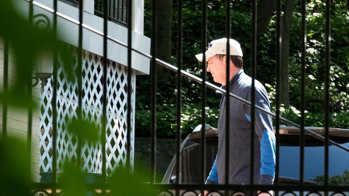 Former FBI Director James Comey walks at his home in McLean, Va., Wednesday, May 10, 2017. President Donald Trump fired Comey on Tuesday, ousting the nation’s top law enforcement official in the midst of an investigation into whether Trump’s campaign had ties to Russia’s election meddling.
