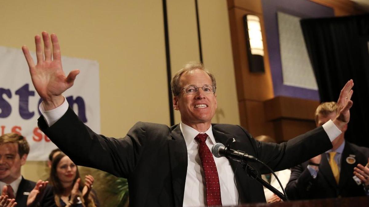 Republican candidate for Senate Jack Kingston speaks to supporters during a election-night watch party Tuesday, May 20, 2014, in Atlanta. Citizens for Responsibility and Ethics in Washington claims the Government Integrity Fund contributed to a super PAC that opposed Kingston in 2014.