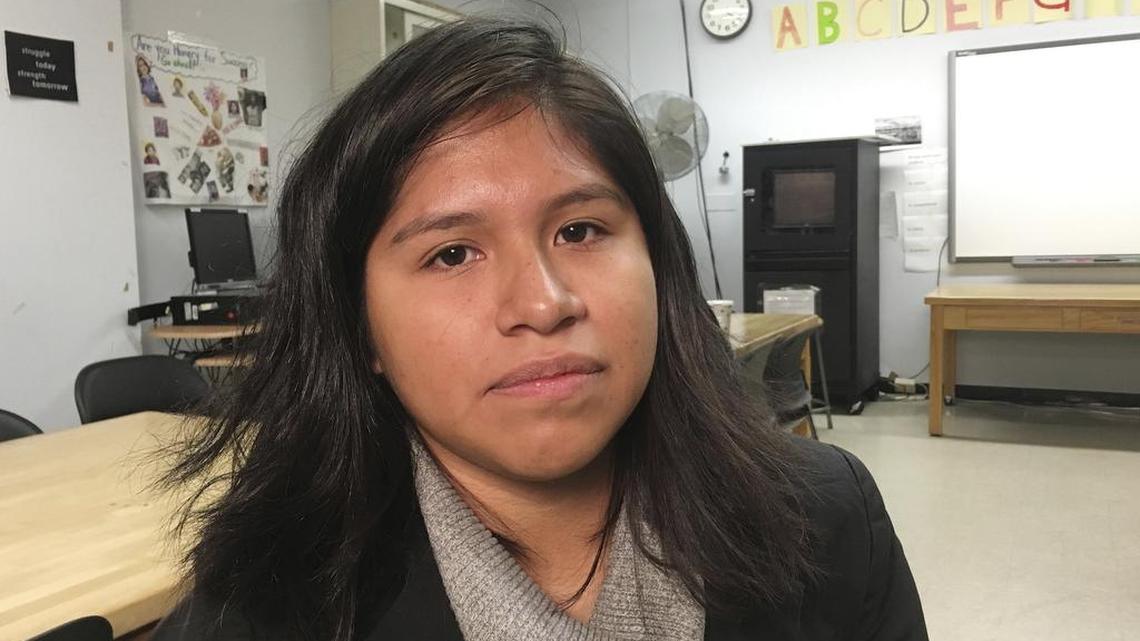Nancy Lopez-Ramirez, 20, from Mexico, discusses her travel plans at City College of New York on Dec. 1, 2016. Young immigrants who live illegally in the country and are traveling abroad have been advised to return to the U.S. before Donald Trump is sworn in as president Jan. 20.