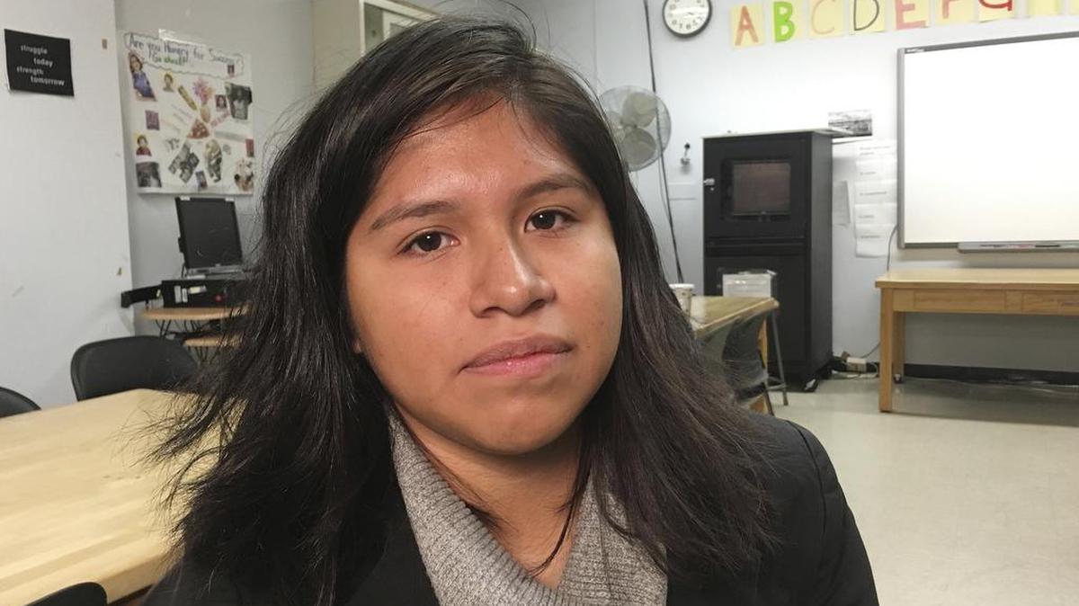 Nancy Lopez-Ramirez, 20, from Mexico, discusses her travel plans at City College of New York on Dec. 1, 2016. Young immigrants who live illegally in the country and are traveling abroad have been advised to return to the U.S. before Donald Trump is sworn in as president Jan. 20.