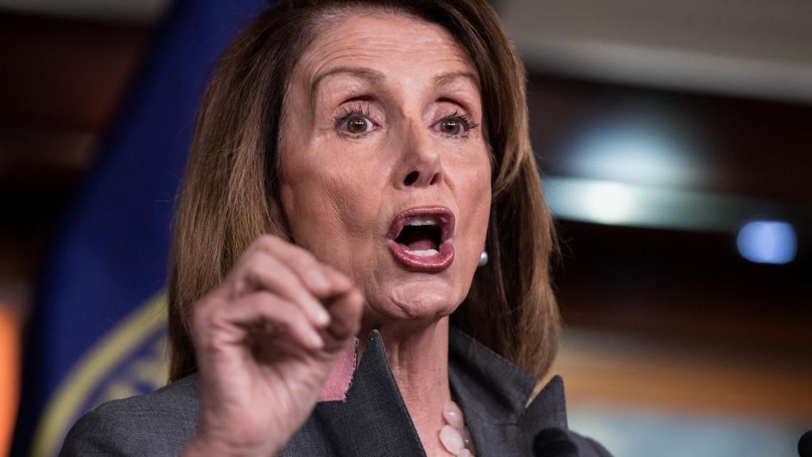 House Minority Leader Nancy Pelosi, D-Calif., speaks at a news conference on Capitol Hill in Washington.