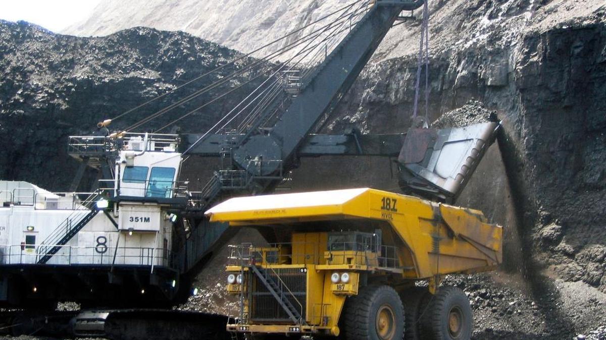 A shovel prepares to dump a load of coal into a 320-ton truck at the Black Thunder mine in Wright, Wyo. on April 30, 2007. The Arch Coal mine is one of the two largest U.S. coal mines, in terms of production, and is the focus of a pending federal court ruling. The ruling could force the U.S. Bureau of Land Management to more extensively analyze how expansion of coal mining on public lands affects carbon emissions and climate change.