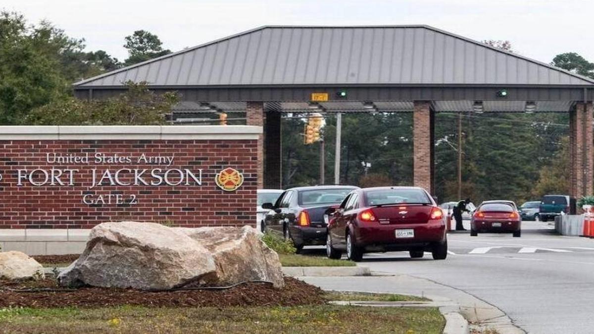 Entrance to Fort Jackson. South Carolina members of Congress have urged the Army to move quickly to fix dilapidated barracks and add security at the fort’s entrance.