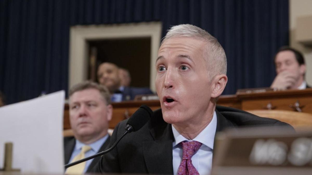 House Intelligence Committee member Rep. Trey Gowdy, R-S.C., questions FBI Director James Comey and National Security Agency Director Michael Rogers as they testify on Capitol Hill in Washington, Monday, March 20, 2017, before the House Intelligence Committee hearing on allegations of Russian interference in the 2016 U.S. presidential election.
