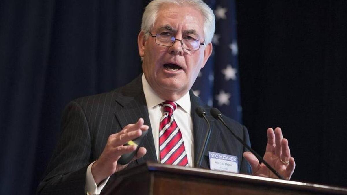 Exxon CEO Rex Tillerson was named Secretary of State under President-elect Donald Trump.