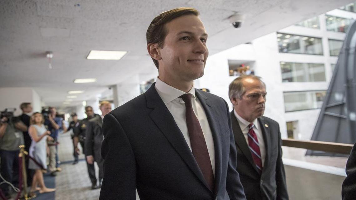 In this July 24, 2017 file photo, White House senior adviser Jared Kushner arrives on Capitol Hill in Washington to meet behind closed doors before the Senate Intelligence Committee.