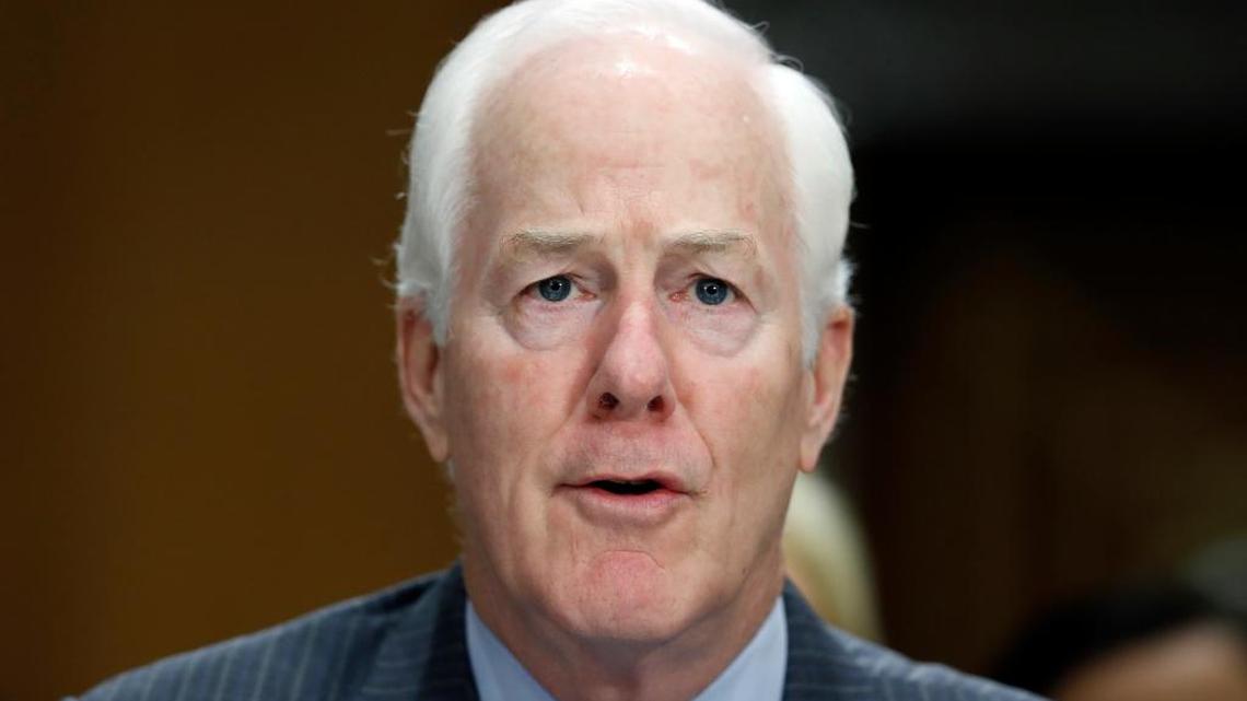 Sen. John Cornyn, R-Texas, testifies during a hearing of the Senate Foreign Relations Committee on the nomination of former Utah Gov. Jon Huntsman to become the US ambassador to Russia.