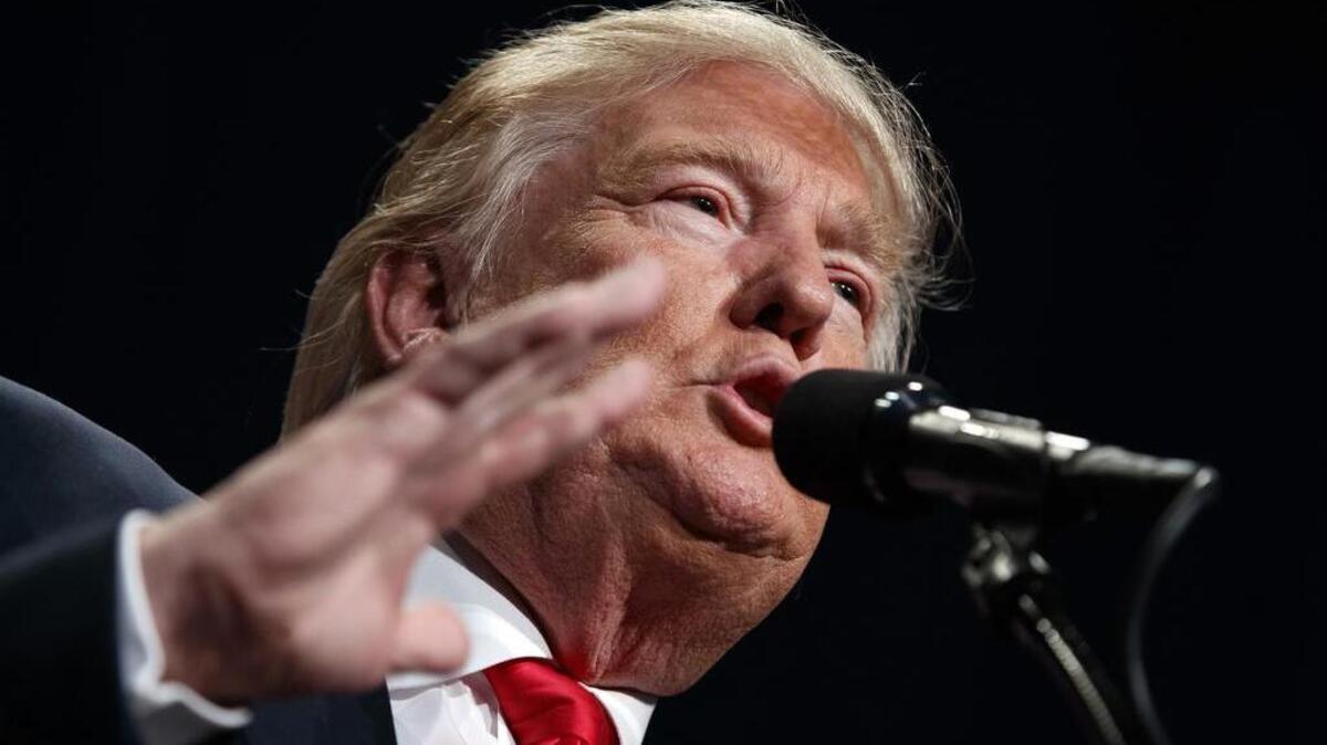 Republican presidential candidate Donald Trump speaks during a campaign rally Wednesday, Oct. 5, 2016, in Reno, Nev.
