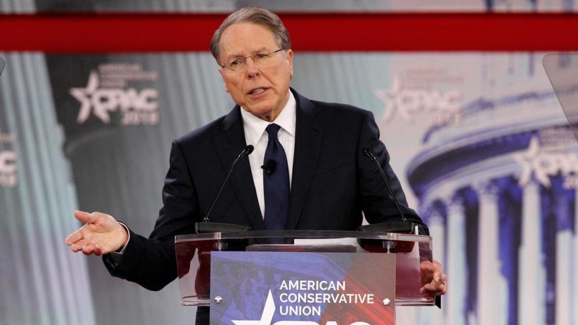 National Rifle Association Executive Vice President and CEO Wayne LaPierre, speaks at the Conservative Political Action Conference (CPAC), at National Harbor, Md. last month.