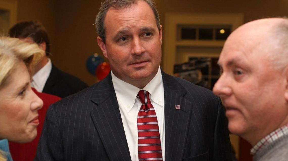Rep. Jeff Duncan mingles with supporters Tuesday Nov. 2, 2010 at the Clinton House in Clinton, S.C..