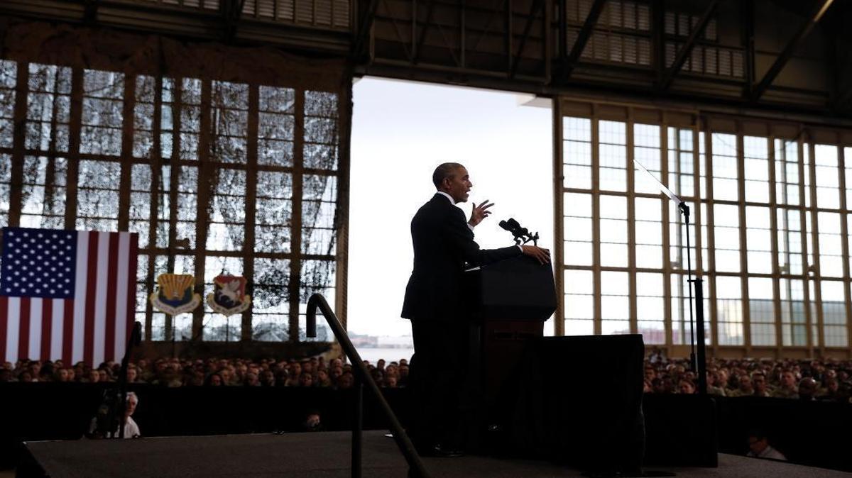 President Barack Obama speaks at MacDill Air Force Base in Tampa, Fla., Tuesday, Dec. 6, 2016.
