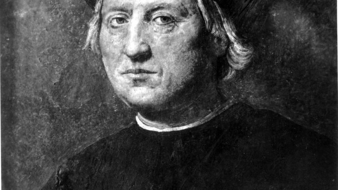 This is an undated portrait of Italian explorer Christopher Columbus attributed to Rodolfo Ghirlandaia. The original is in the Naval Museum of Pegli in Genoa, Italy, Columbus’ birthplace.