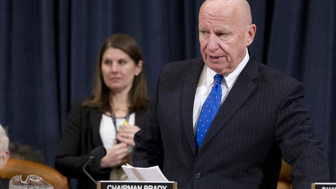 House Ways and Means Committee Chairman Rep. Kevin Brady, R-Texas, prepares to take his seat before a hearing on Capitol Hill in Washington, Thursday, Feb. 11, 2016.