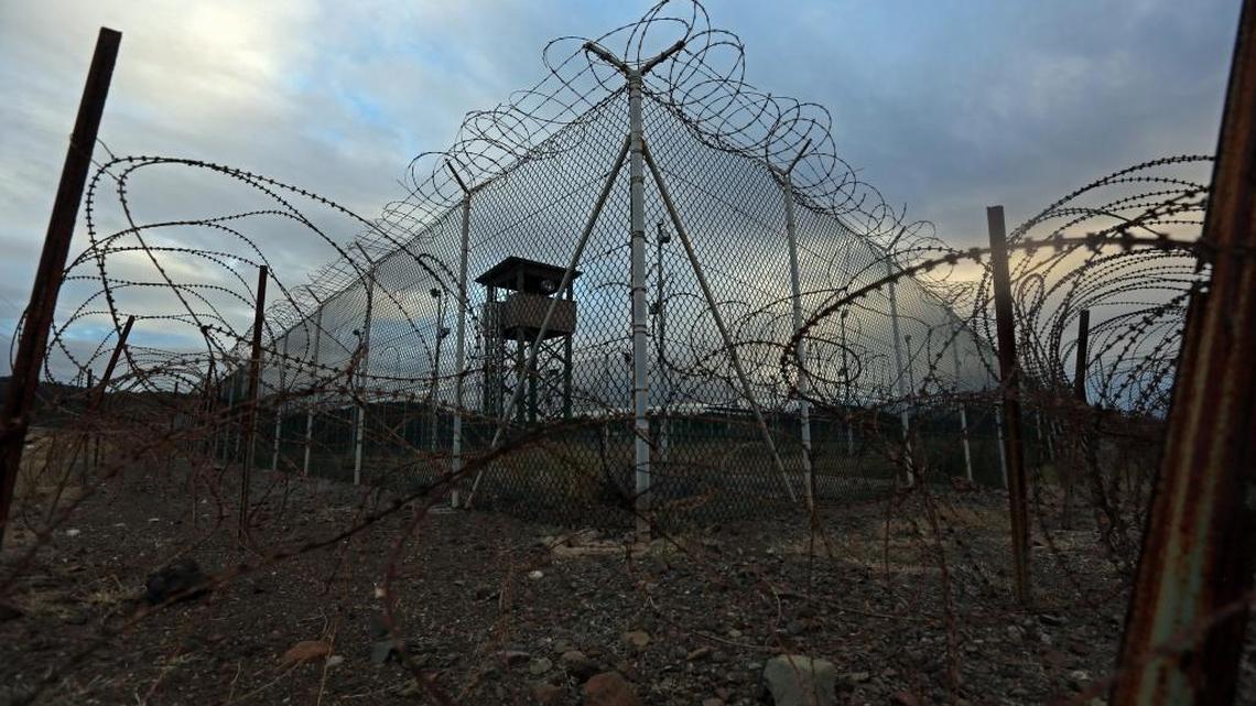 An unstaffed tower in an abandoned portion of Guantánamo’s Detention Center Zone, Feb. 12, 2017. The military approved release of this photo.