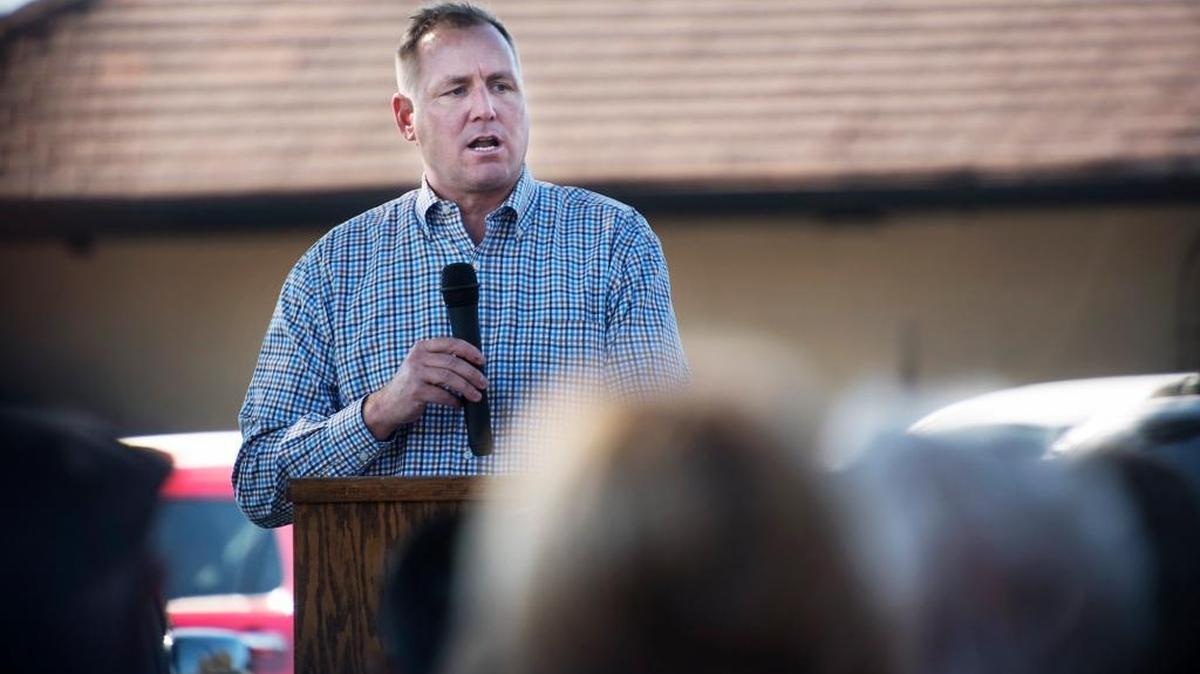 Congressman Jeff Denham speaks in Turlock, California, on Wednesday, Nov. 11, 2015.