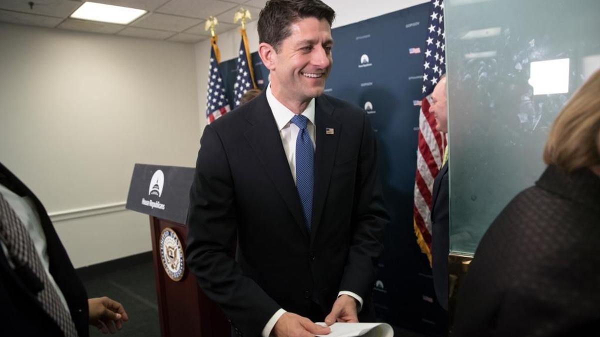 House Speaker Paul Ryan of Wis., finishes a news conference on Capitol Hill in Washington, Tuesday, Jan. 10, 2017, to discuss efforts to replace the Affordable Care Act, following a closed-door meeting with the GOP caucus.