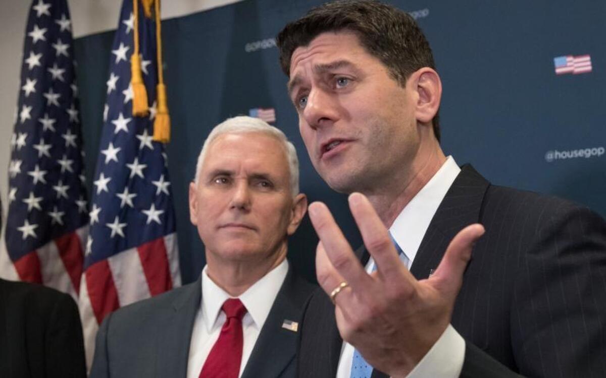 Vice President-elect Mike Pence, left, joins House Speaker Paul Ryan of Wis. at a news conference on Capitol Hill in Washington, Wednesday, Jan. 4, 2017, following a closed-door meeting with the GOP caucus. Pence and Ryan promised repeal of President Obama's health care law now that the GOP is in charge of White House and Congress.