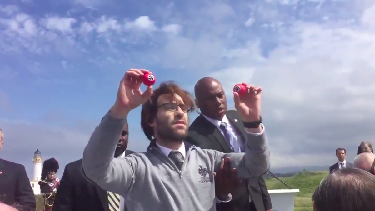 Lee Nelson spread Nazi golf balls at Donald Trump’s resort.