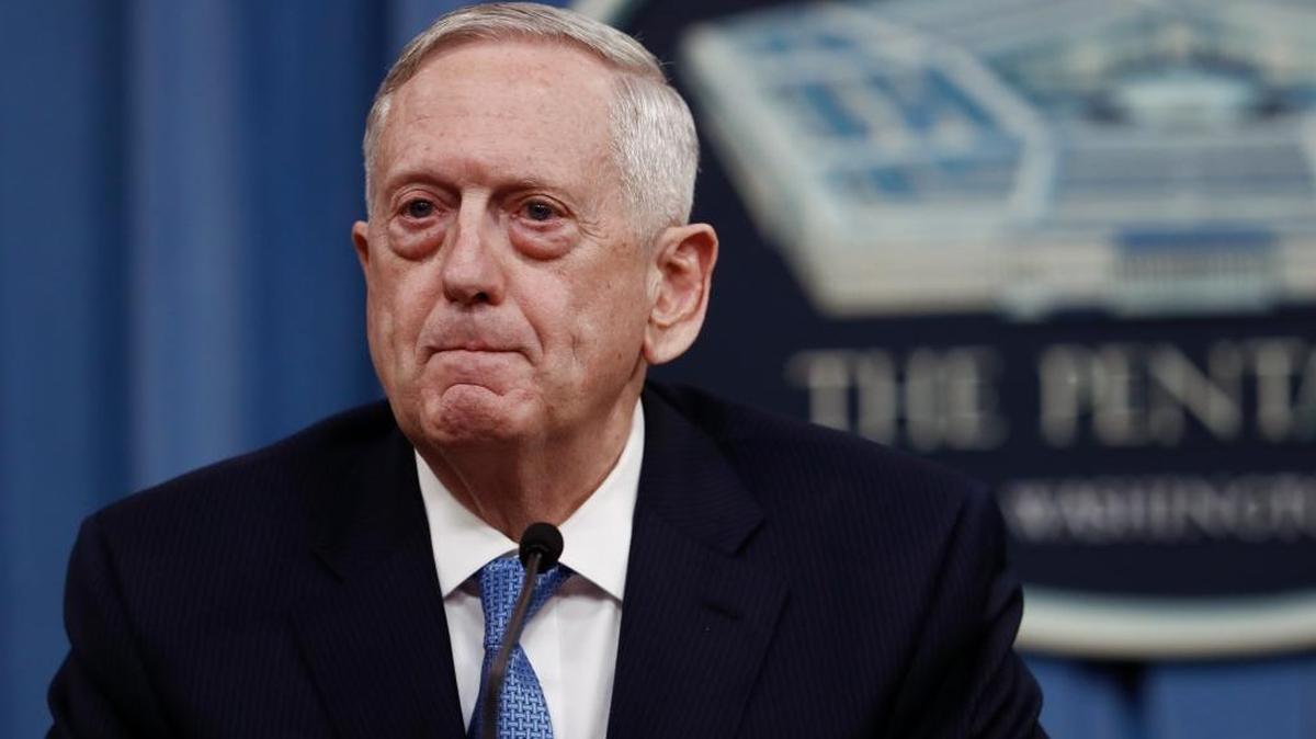 Defense Secretary Jim Mattis during a news conference at the Pentagon in April.