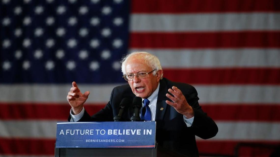 Democratic presidential candidate Sen. Bernie Sanders, I-Vt., speaks during a campaign event, Monday, April 4, 2016, in Milwaukee, Wis.