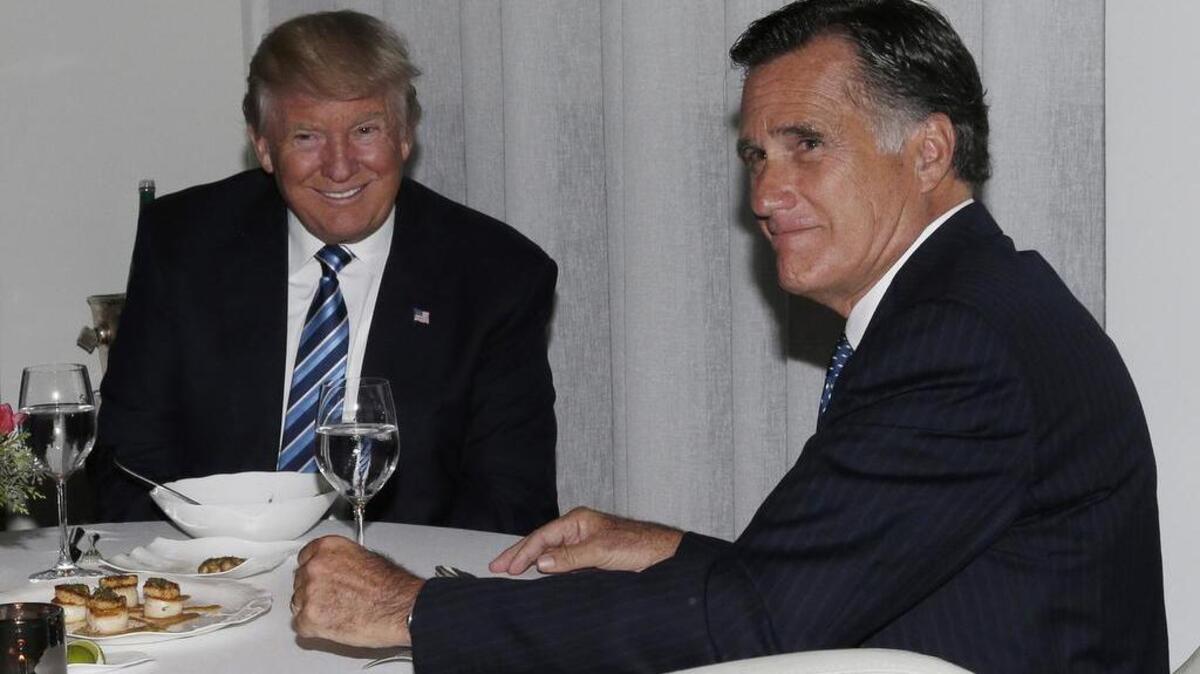 President-elect Donald Trump and Mitt Romney had dinner, along with Reince Priebus, to discuss the possibility of Romney joining Trump’s administration.