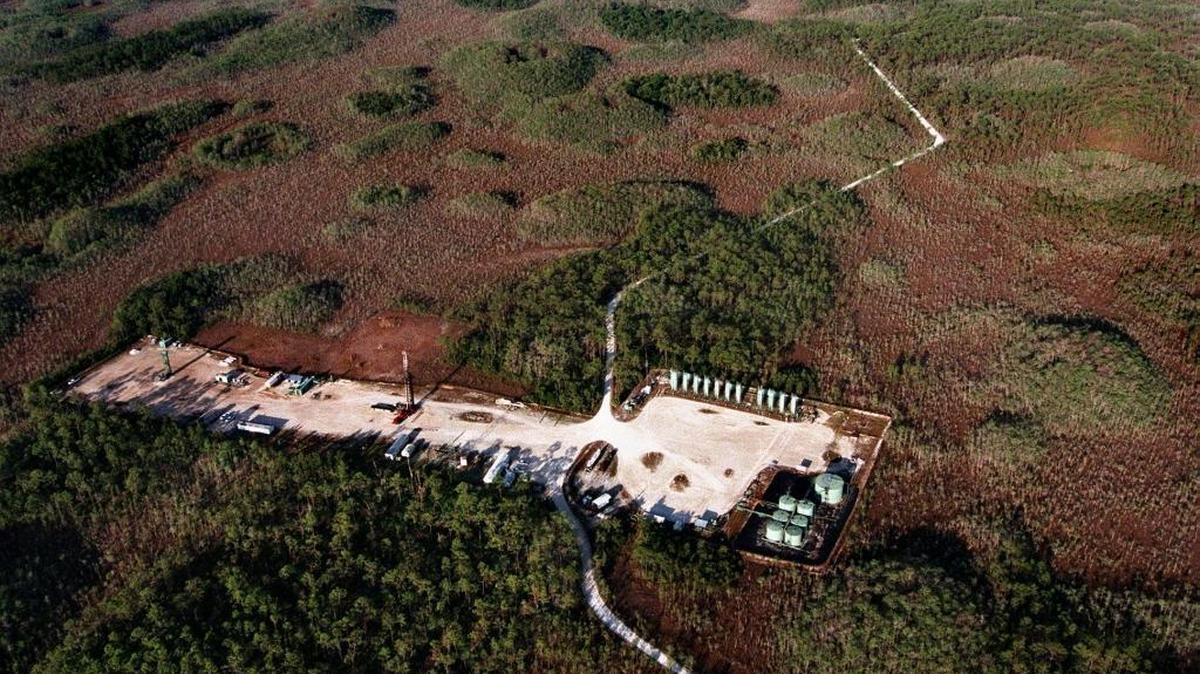 Oil pads in the Big Cypress National Preserve have been controversial since the Florida preserve was created in 1974, with oil exploration allowed under the authorizing legislation. Critics say the pads and access roads mar the landscape and pose a threat to wildlife.