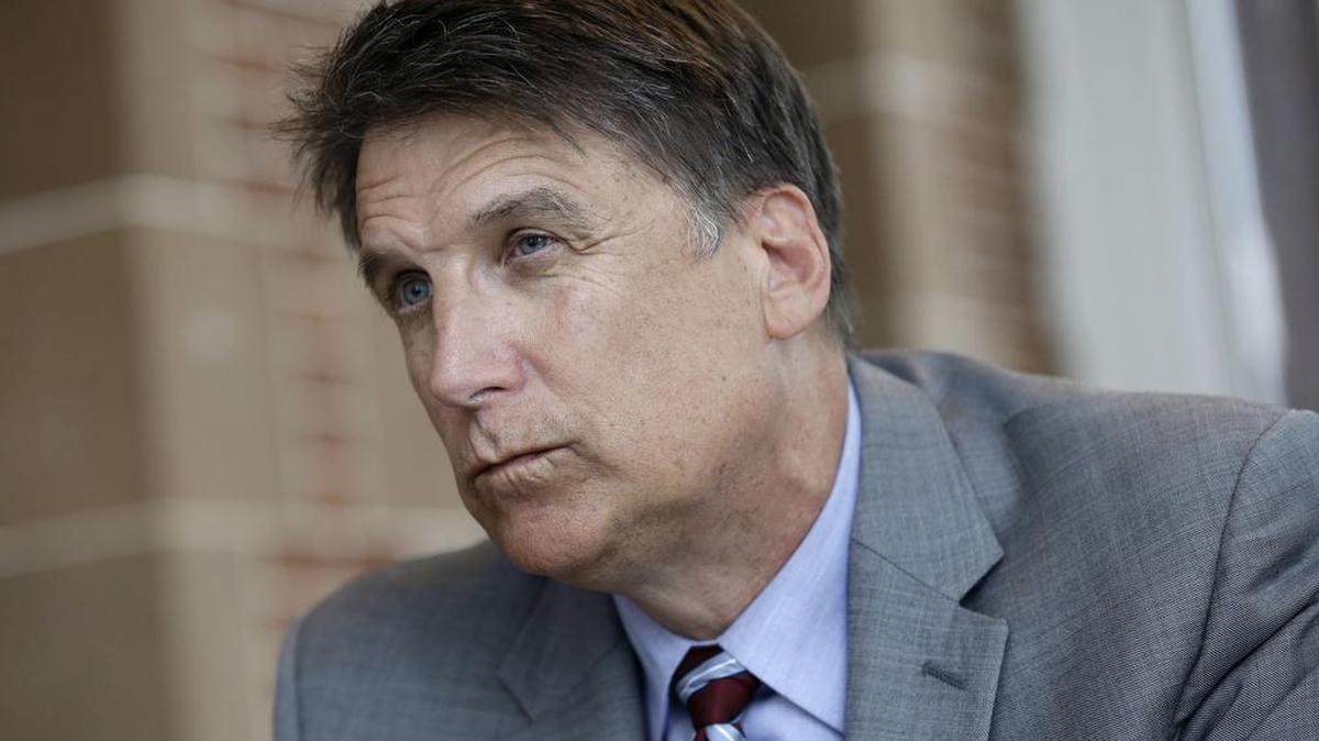 North Carolina Gov. Pat McCrory makes remarks during an interview at the Governor's mansion in Raleigh on Tuesday.