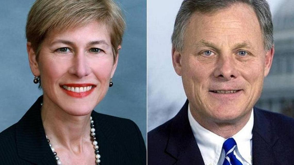 Deborah Ross, a Democratic challenger for the U.S. Senate, and Sen. Richard Burr, R-N.C. The candidates disagree over how much the federal government should limit gun sales, a division that mirrors the national debate over who should be able to purchase firearms.