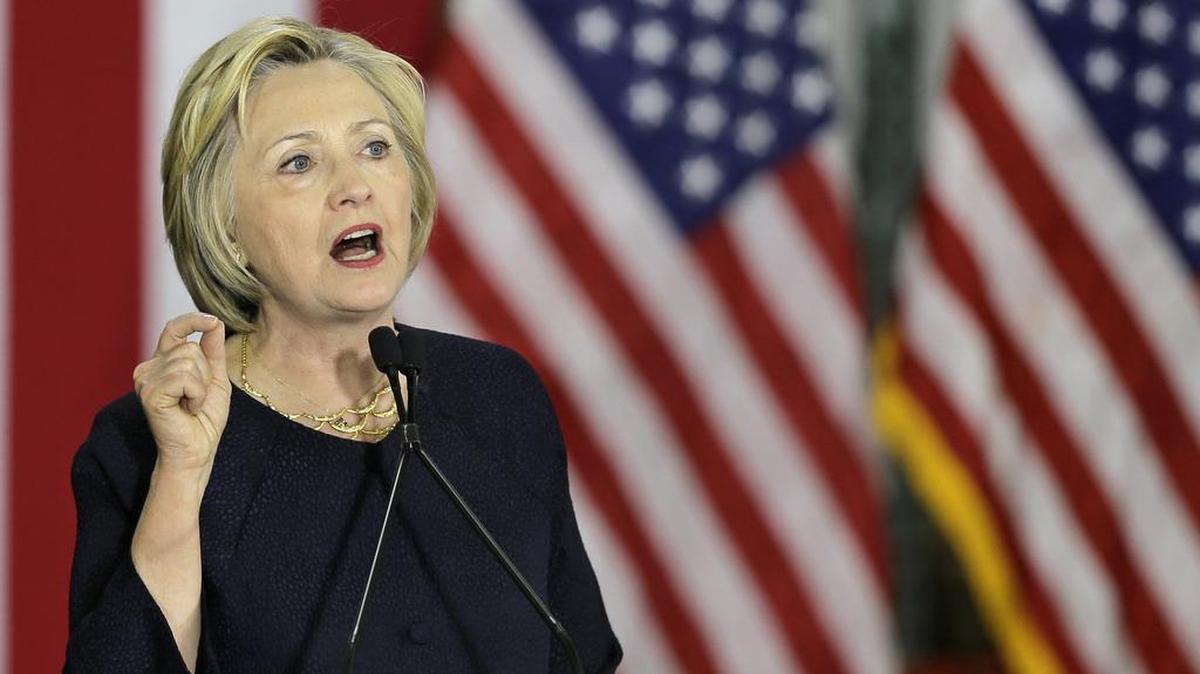 Democratic presidential candidate Hillary Clinton spoke at the Cleveland Industrial Innovation Center, Monday, June 13, 2016, in Cleveland.