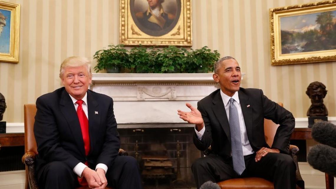 President Barack Obama and President-elect Donald Trump in the Oval Office, Nov. 10, 2016. Some immigration advocates think Trump will be an easier adversary to confront than Obama, whose talk about immigration revisions was contradicted by some of the largest deportation numbers in recent U.S. history.