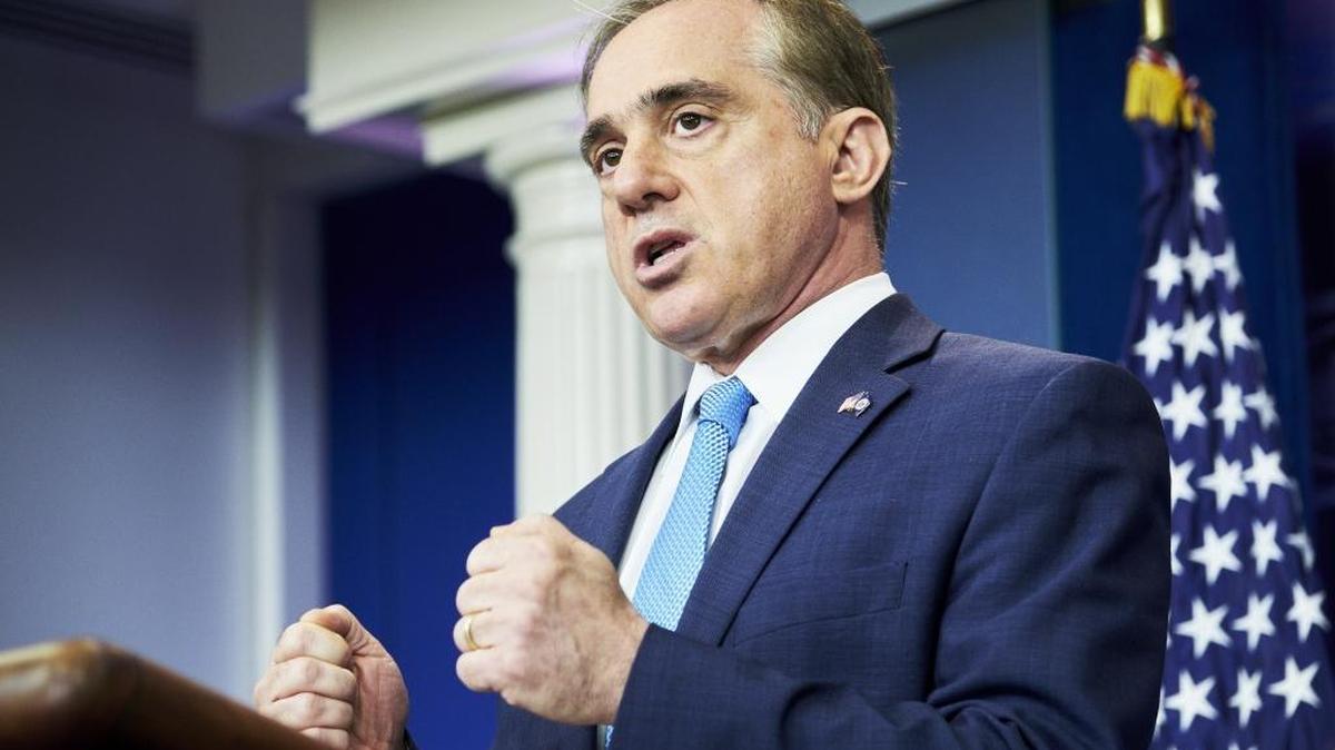 David Shulkin, secretary of U.S. Veteran Affairs, speaks during a White House press briefing in Washington, D.C., U.S., on Wednesday, May 31, 2017. Shulkin said the VA must wait at least a month under current law before it can discipline an employee for misconduct or poor performance.