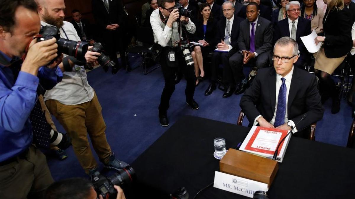 Acting FBI Director Andrew McCabe at a hearing Thursday, May 11, 2017, in Washington.