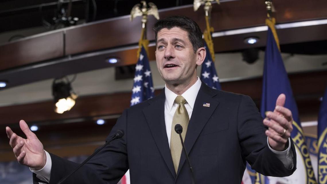 Speaker of the House Paul Ryan, R-Wis., speaks on Capitol Hill in Washington, Thursday, Oct. 12, 2017, a day before visiting hurricane-ravaged Puerto Rico with a bipartisan delegation to assess the destruction. The House is on track to deliver disaster aid, $16 billion to pay flood insurance claims, and emergency funding to help the cash-strapped government of Puerto Rico stay afloat.