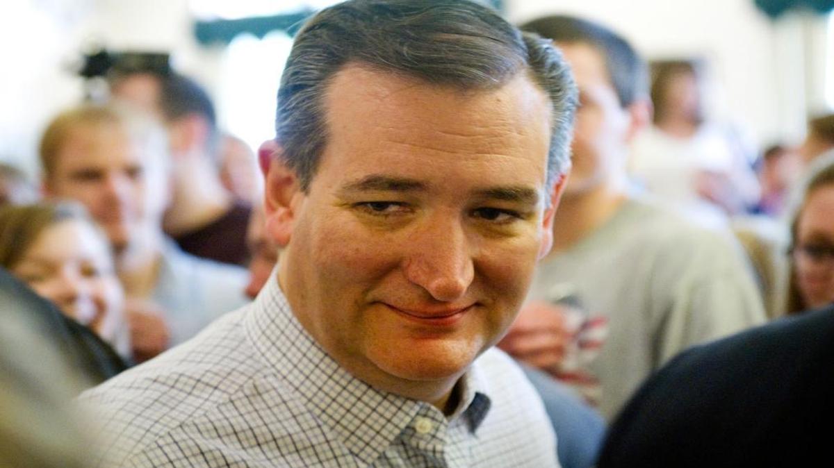 Republican presidential candidate Sen. Ted Cruz of Texas visits with supporters at Wolf's Bar-B-Q in Evansville, Ind., during a campaign stop as Indiana voters went to the polls Tuesday.