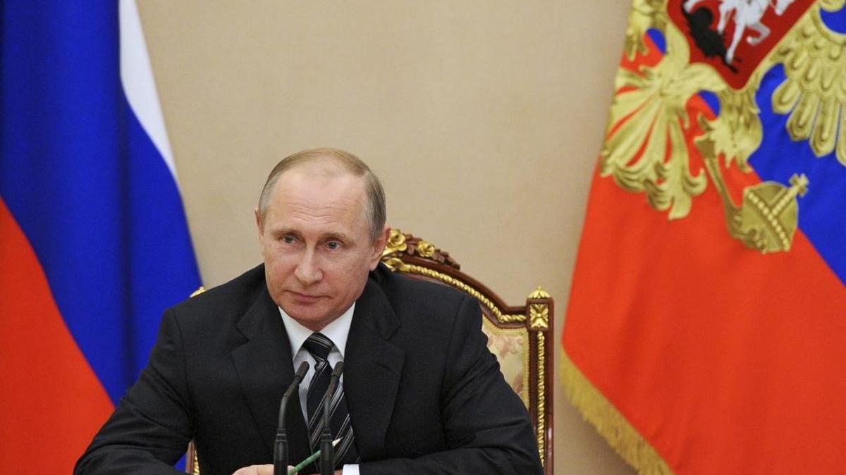Russian President Vladimir Putin at a meeting in the Kremlin in Moscow on Wednesday.