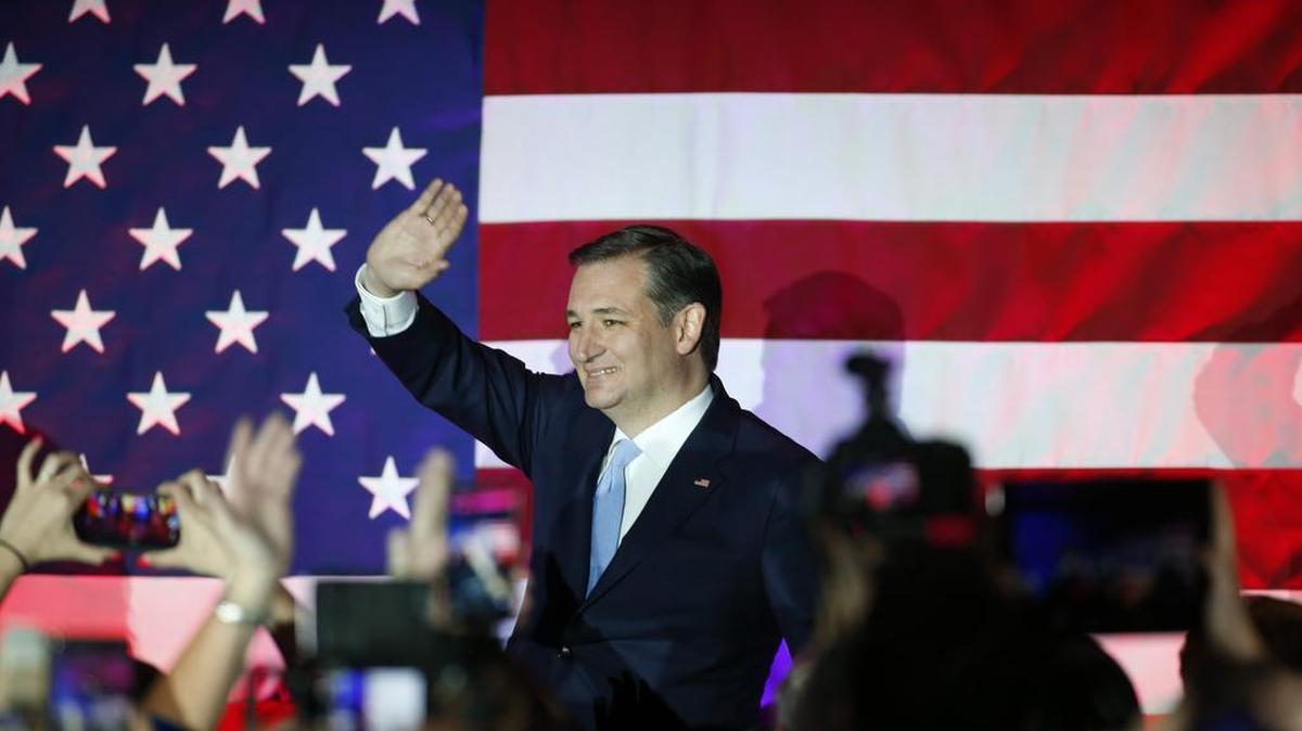 Republican presidential candidate Sen. Ted Cruz at a primary night campaign event Tuesday in Milwaukee