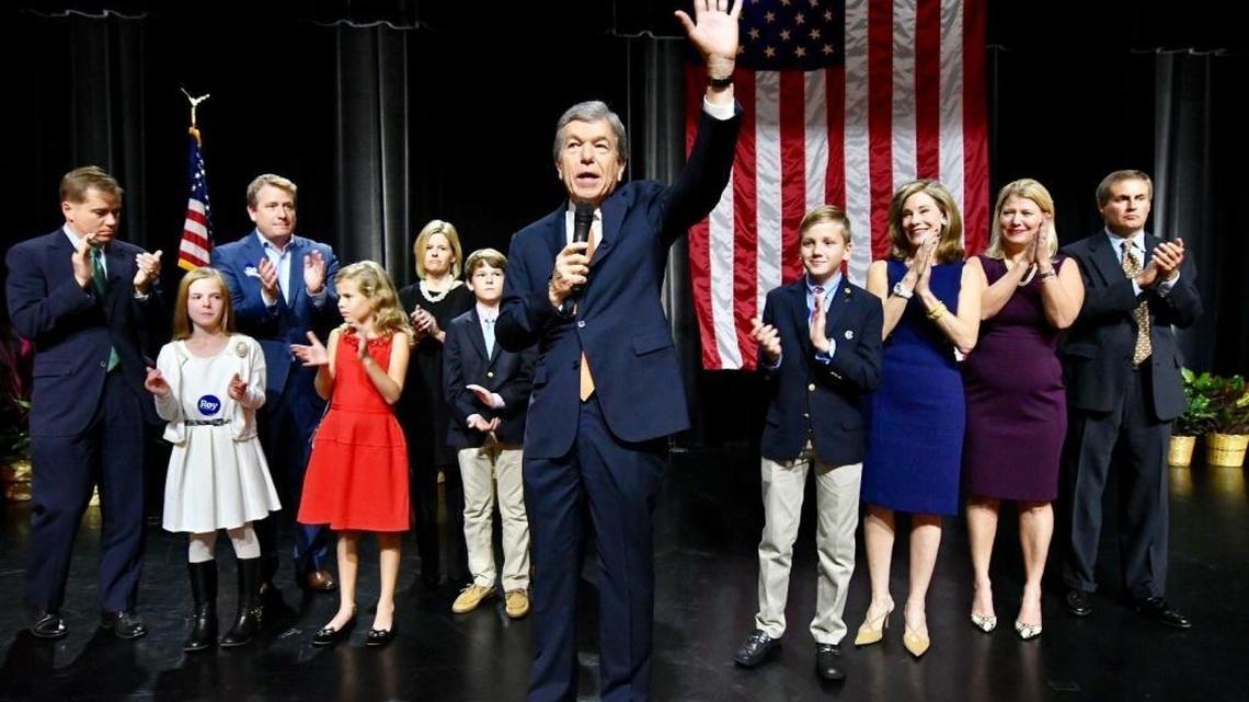 Missouri senator Roy Blunt at his victory party on Nov. 8 in Springfield, Mo.