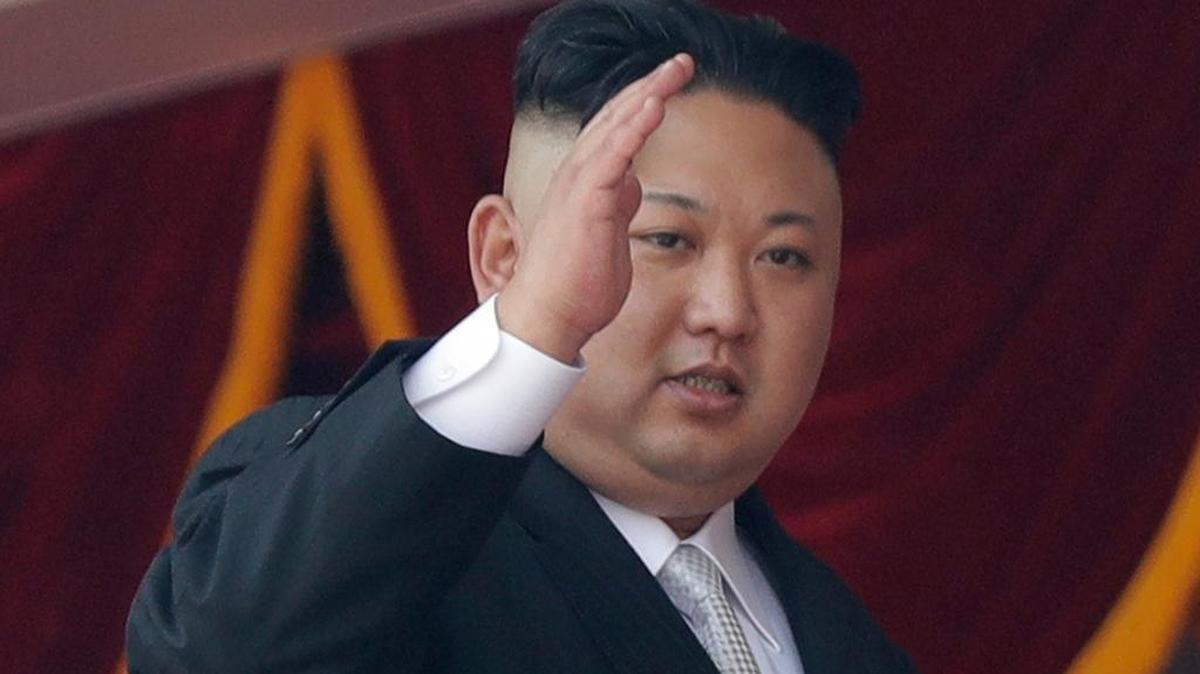 North Korean leader Kim Jong Un waved during the military parade in Pyongyang to celebrate the 105th birthday of his grandfather, Kim Il Sung, the country’s founder, on April 15. President Trump said Monday he’d be “honored” to meet with Kim – triggering criticism that Trump is sending mixed messages to the regime.
