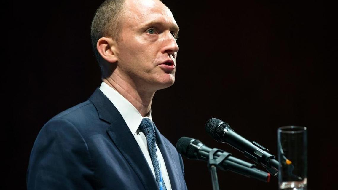 Carter Page, then adviser to Republican presidential candidate Donald Trump, speaks at the graduation ceremony for the New Economic School in Moscow, July 8, 2016. Page, once a little-known investment-banker-turned-adviser in the Trump campaign, is emerging as a central figure in the controversy surrounding campaign connections to Russia.