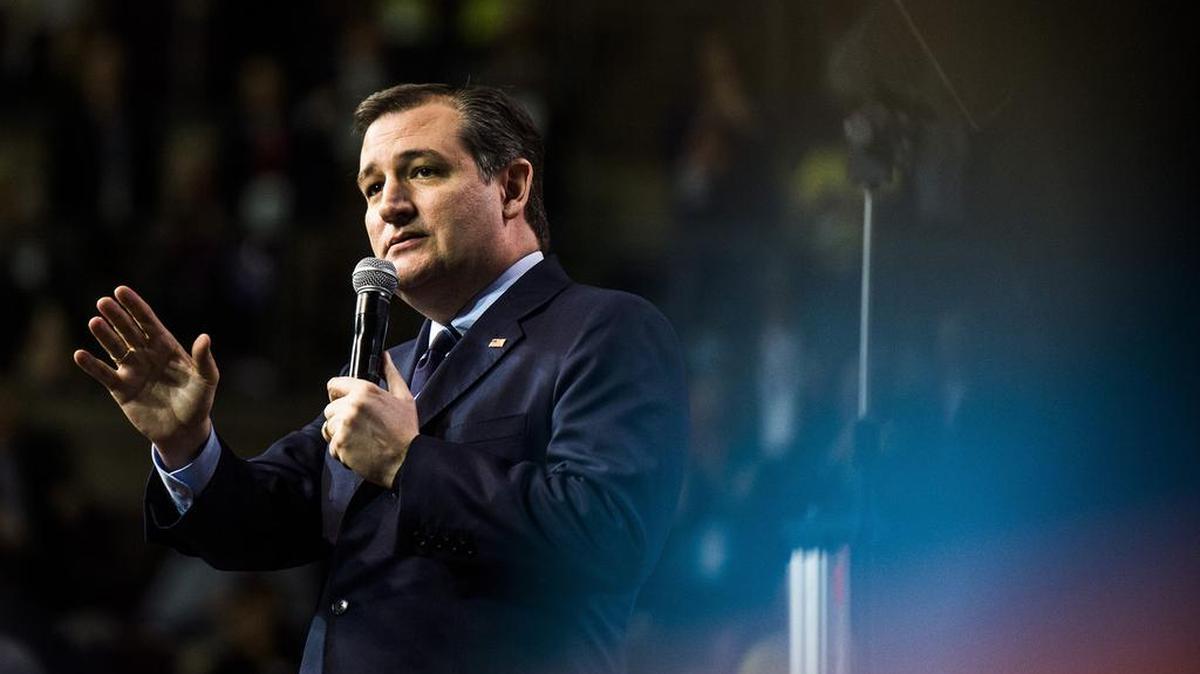 Republican presidential candidate Sen. Ted Cruz speaks at the Colorado State Republican Assembly at the Broadmoor World Arena in Colorado Springs, Colo., on April 9, 2016.