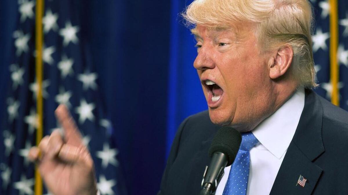 Republican presidential candidate Donald Trump condtricted himself on immigration in a speech Monday.