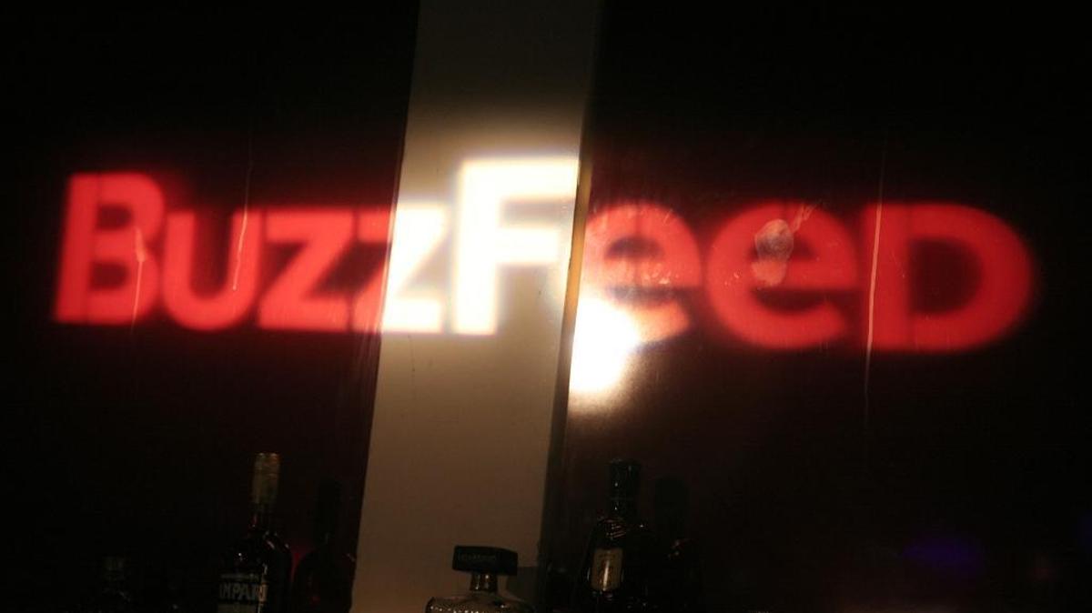 Sponsor logos are seen at BuzzFeed's Throwback Thursday: '90s Nostalgia Night presented by Hasbro Game Night and Canon PowerShot at the Canal Room on Thursday, Nov. 21, 2013 in New York. (Photo by Andy Kropa/Invision for BuzzFeed/AP Images)