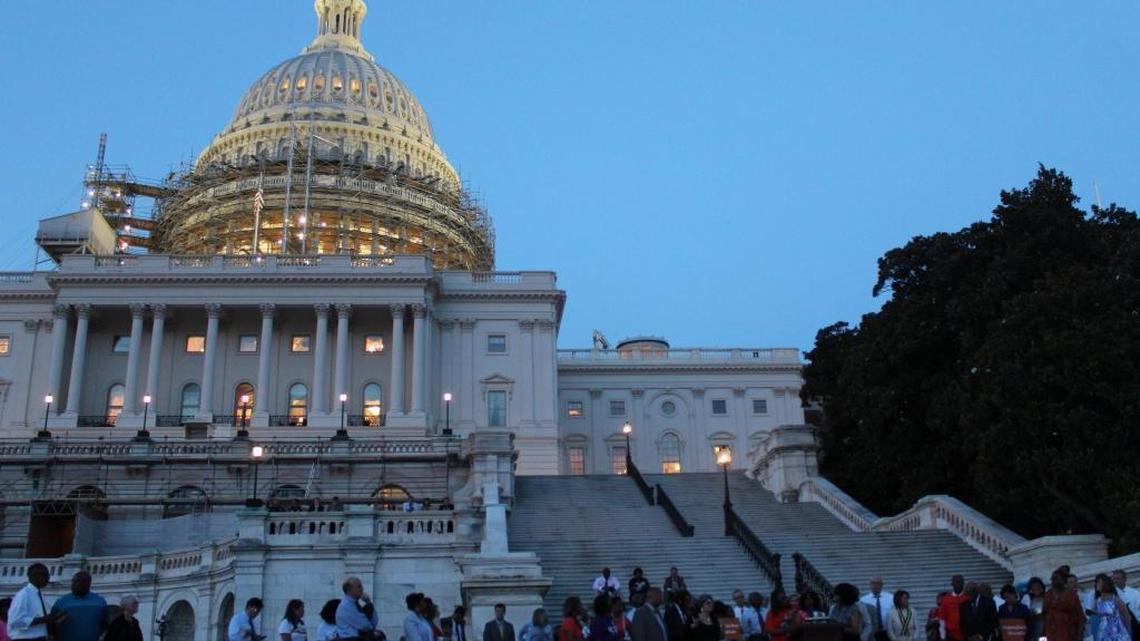 House Democrats hold a national ‘speak-out’ on the path forward on gun control at the U.S. Capitol on July 14, 2016.