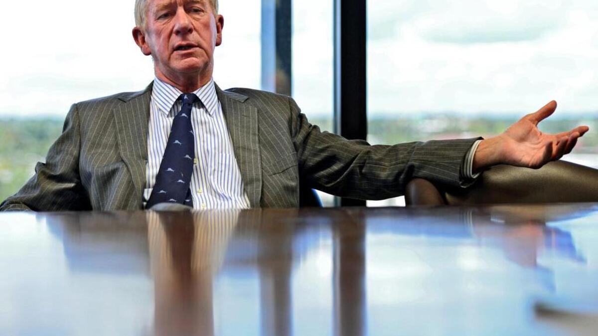 Libertarian vice presidential candidate Bill Weld, the former governor of Massachusetts, talks to the Florida Times-Union editorial board on Thursday, Sept. 22, 2016 in Jacksonville, Fla. Weld is running with former New Mexico Gov. Gary Johnson.